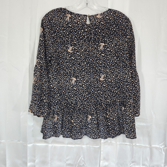 Madewell XS Fiesta Paisley Silk Bell Sleeve - Picture 3 of 8